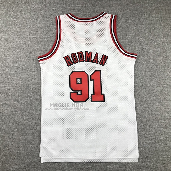 Maglia
 Dennis Rodman NO 91 Bambino
 Chicago Bulls Mitchell & Ness 1997-98 Bianco
